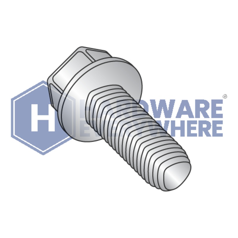 3/8-16 X 1/2 Thread Forming Screws / Unslotted / Hex Washer Head / 18-8 Stainless / Plain / Taptite Alternate