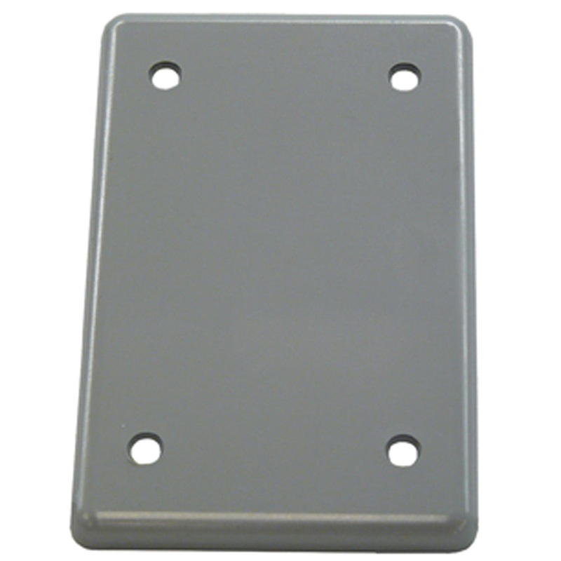CANTEX 5133362 Weather-Proof Blank Cover, 1 -Gang, PVC Cover