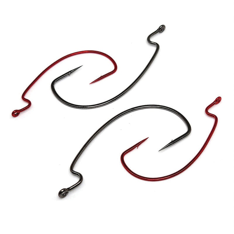 Gamakatsu 58412-25 Extra Wide Gap Worm Hook, NS Black