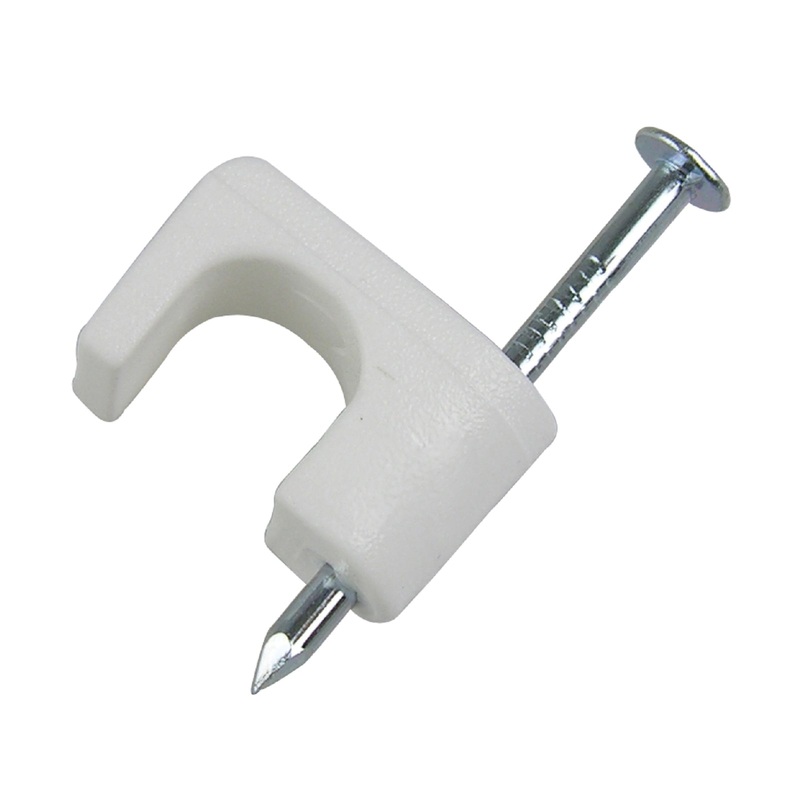 GB PSW-1650T Insulated Staple, 1/4 in W Crown, Polyethylene Insulation, White Insulation