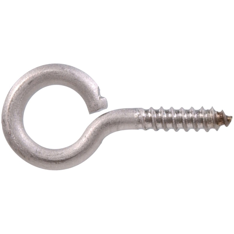 HARDWARE ESSENTIALS 320984 Exterior Eye Screw, Imperial, 0.225 in Eye ID, 2-5/8 in L, Stainless Steel, Stainless Steel