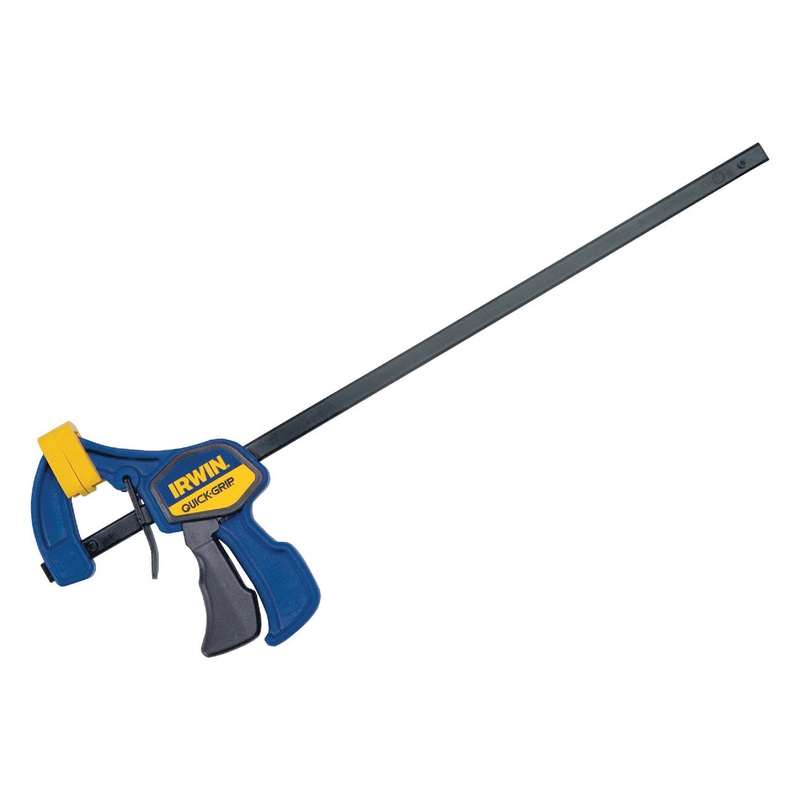 IRWIN QUICK-GRIP 1964744 Mini Bar Clamp, 12 in Clamping, 2-7/16 in D Throat, 150 lb Clamping