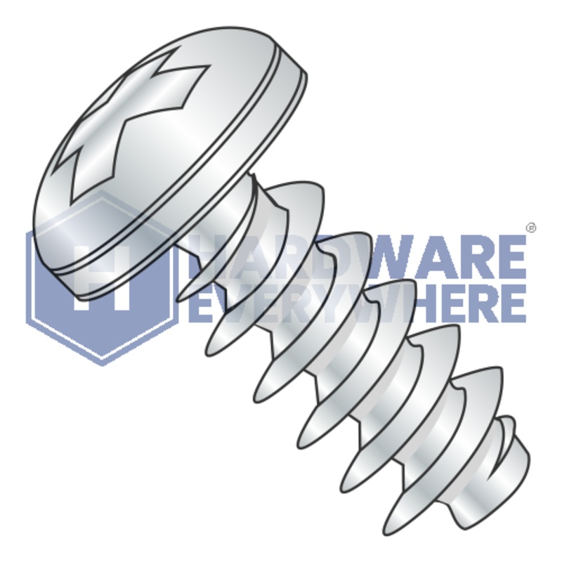 M4 x 25 METRIC THREAD FORMING SCREWS / Phillips / Pan Head / Steel / Zinc