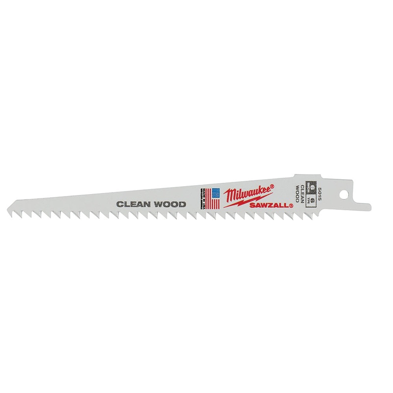Milwaukee SAWZALL 48-00-5015 Reciprocating Saw Blade, 6 in L, 3/4 in W, Fang Tip, Fleam Ground, Matrix II, Sharp Teeth