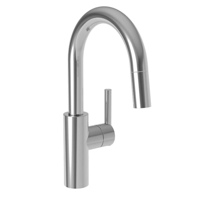 NEWPORT BRASS East Linear 1500-5223/26 Prep/Bar Kitchen Faucet, Pull-Down, Polished Chrome