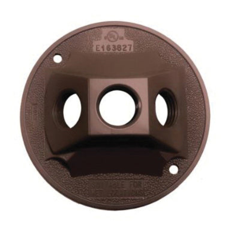 Sigma 14383BR Weather-Proof Cover, 3 -Knockout, Metal Cover