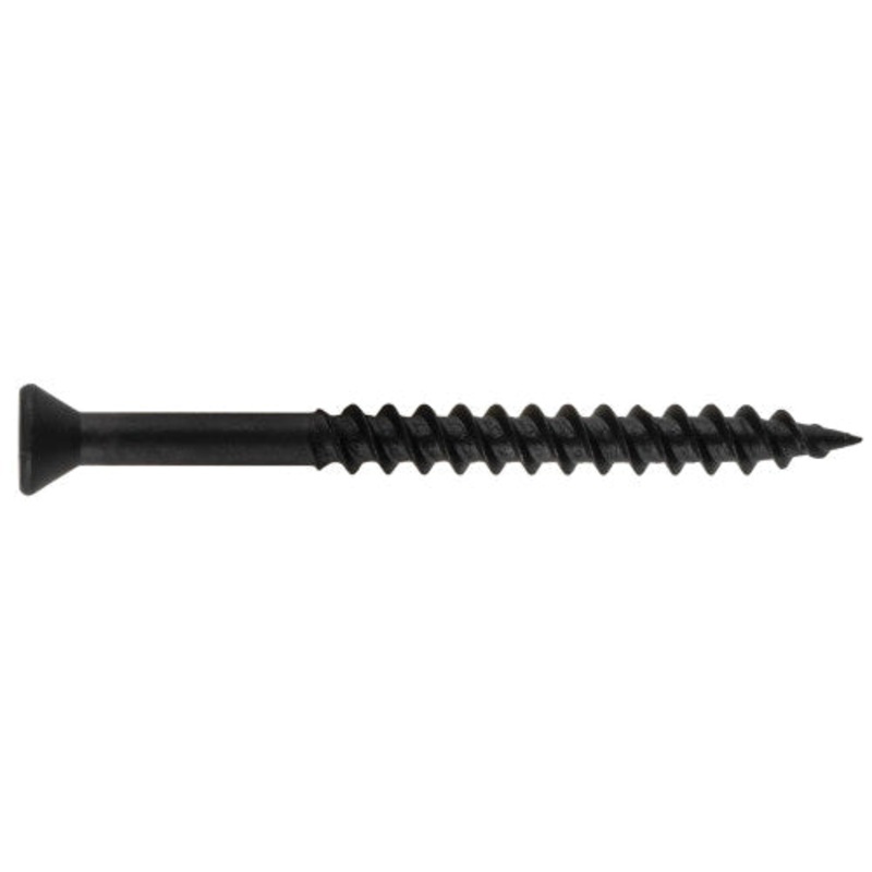 The Project Center 47310 Trim Screw, #6 Thread, Fine Thread, Square Drive, #1 Drive, Trim Head, 1 in OAL, Carbon Steel
