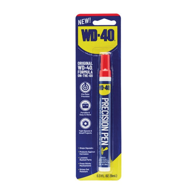 WD-40 49074 Precision Pen, 9 mL, Liquid Form, Light Green to Amber, Mild Petroleum Odor/Scent