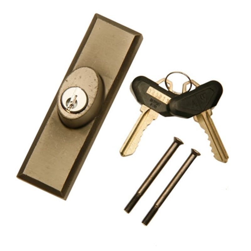 Andersen Yuma Style - Exterior Keyed Lock with Keys (Right Hand) in Distressed Nickel
