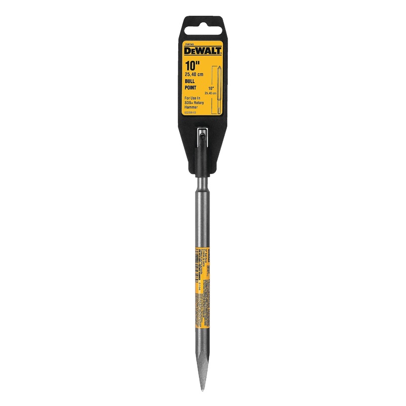 DeWALT DW5350 Cold Chisel Bit, 2-1/2 in W Blade, 10 in OAL, 25/64 in Shank, SDS-Plus Shank, Steel, Bright