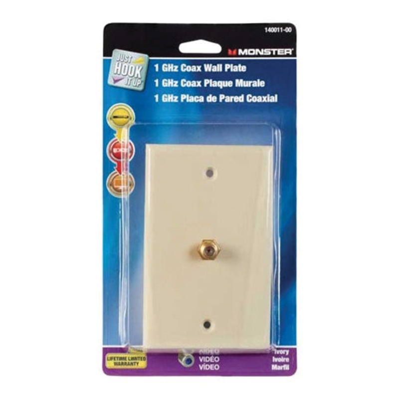 Just Hook It Up 140011-00 Wallplate, Ivory