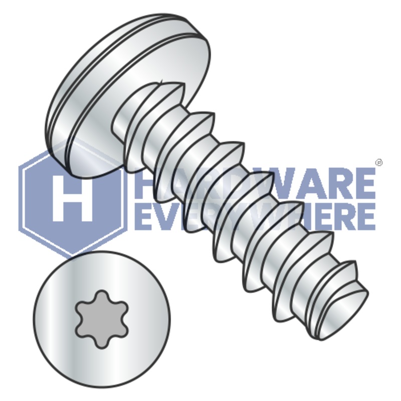M3.5 X 6 Thread Forming Screws / Torx / Pan Head / Steel / Zinc / Plastite (Blunt Tip) Alternate 48-2
