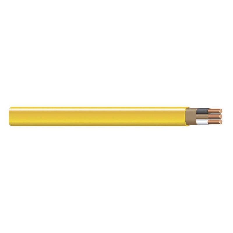 Romex SIMpull Series 28828228 Non-Metallic Sheathed Cable, 600 VAC, 2-Conductor, 12 AWG Conductor, Solid, 100 ft L
