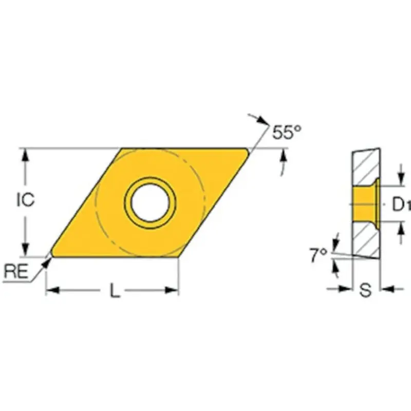 Iscar DCGT-SM Inserts  | MSC Industrial Supply Co.