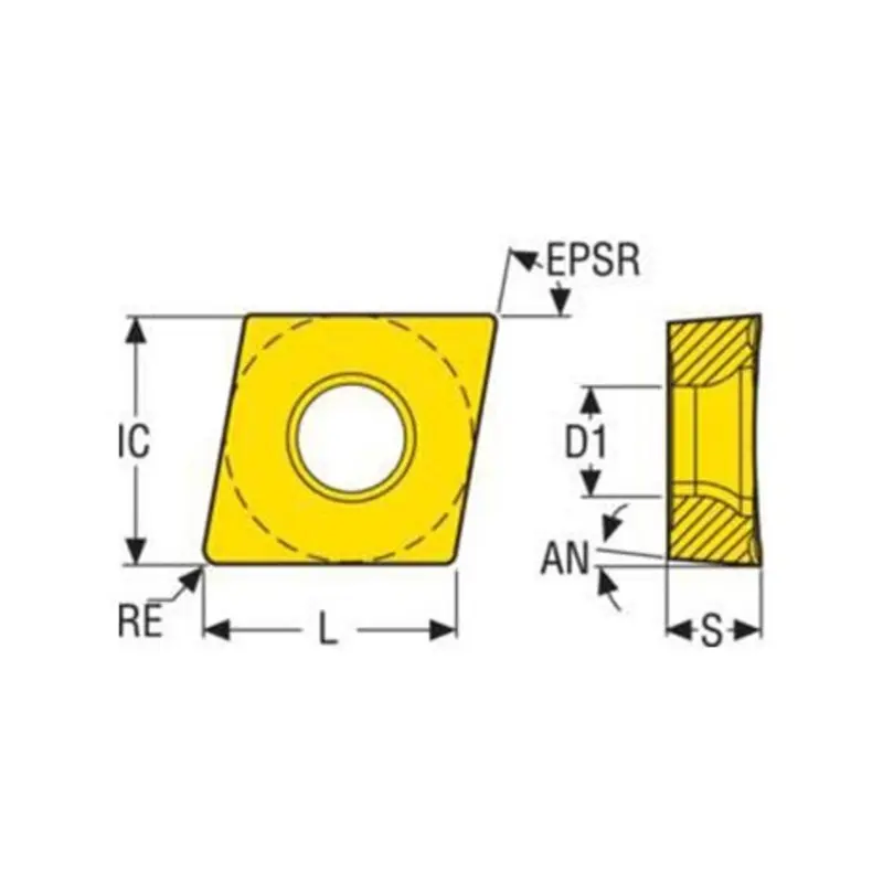Seco CCGT120408F-AL KX ISO Turning Insert