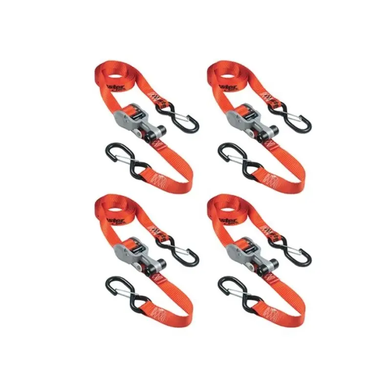 Master Lock Ratchet Tie-Down S-Hooks 4.25m Red 4 Piece