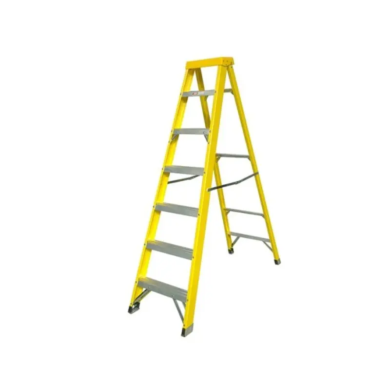 Zarges Fibreglass Swingback Steps Open, 1.87m Closed 2.07m 7 Rungs
