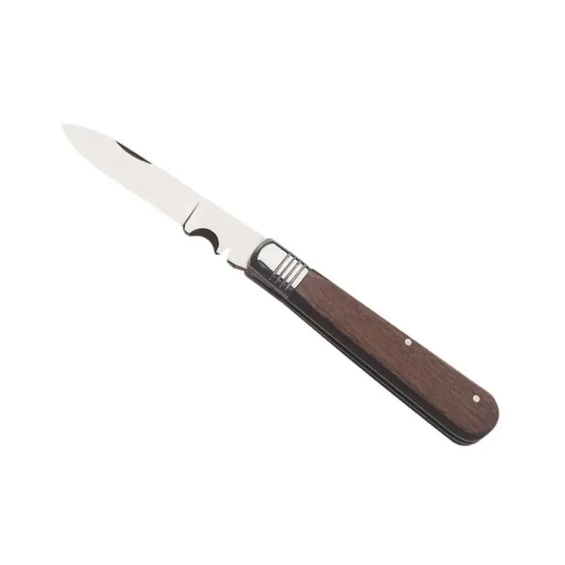 Bahco BAH2820EF1 Electrician's Pocket Knife fitted with a wooden handle