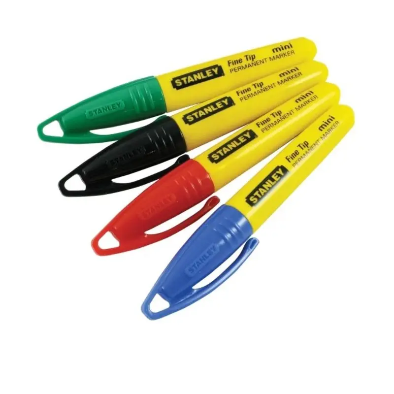 STANLEY Mini Marker Pack (Black, Blue, Red & Green) 2-47-329