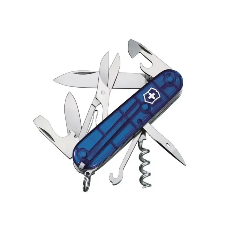 Victorinox Climber Swiss Army Knife Translucent Blue Blister Pack