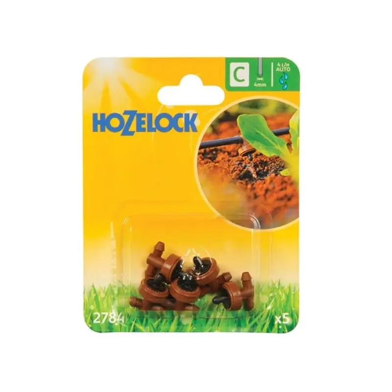 Hozelock 2784 In Line Pressure Dripper 4mm (Pack 5)