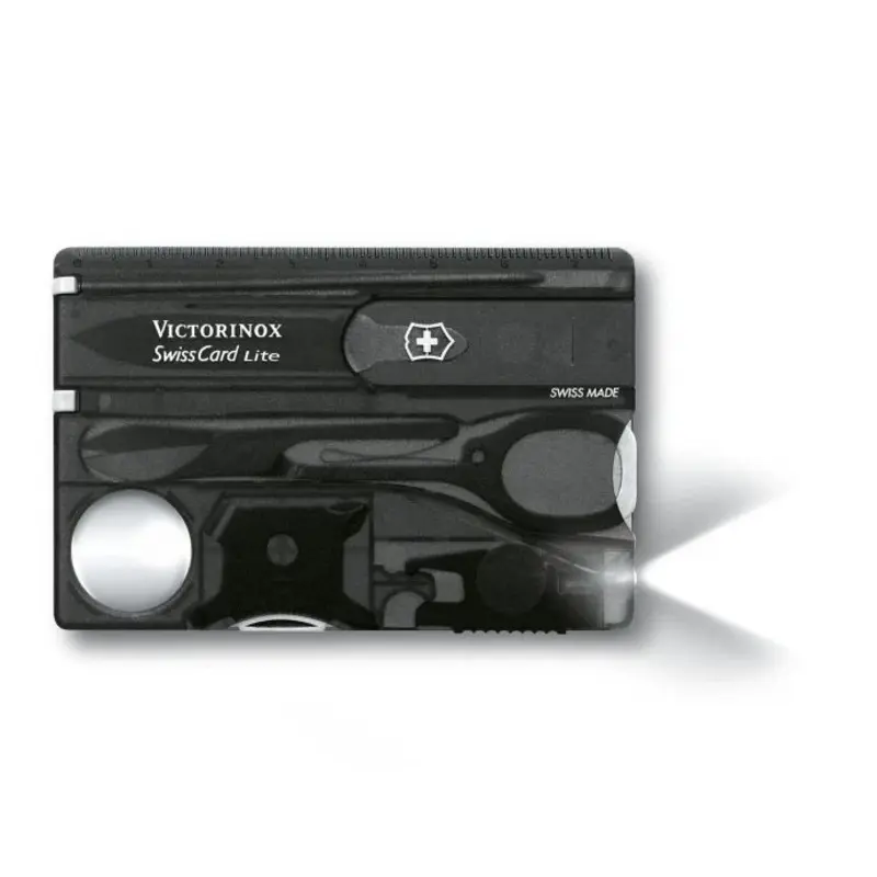 Victorinox SwissCard Lite Translucent Black Blister Pack