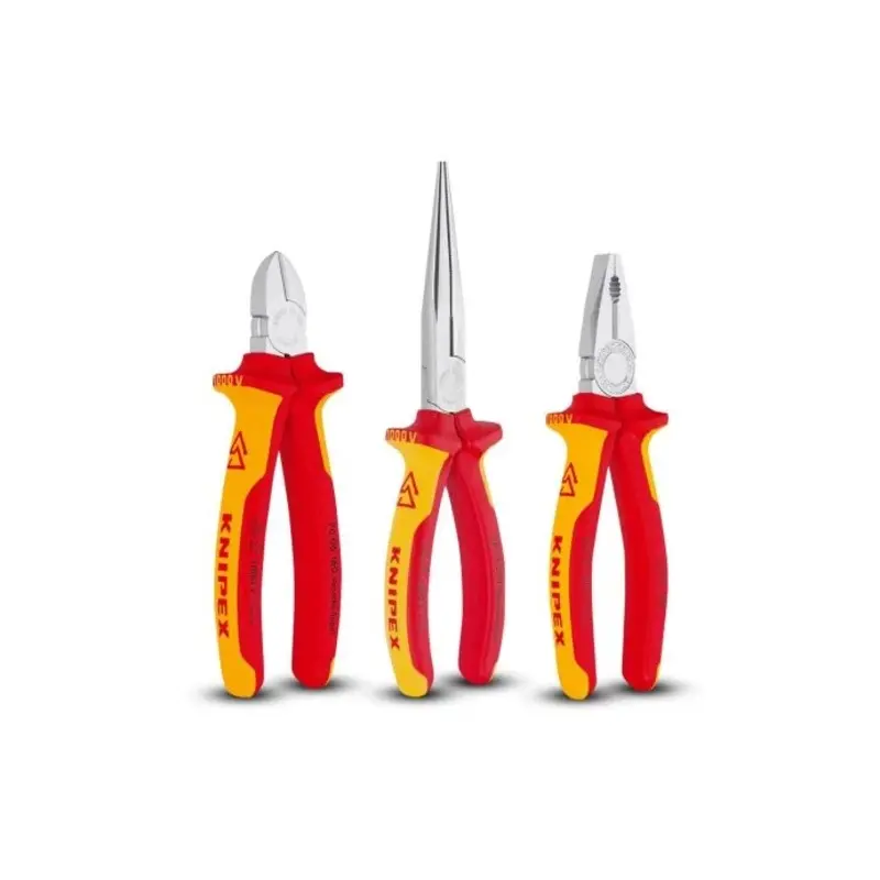 KNIPEX 3 Piece VDE Insulated Electricans Pliers Set