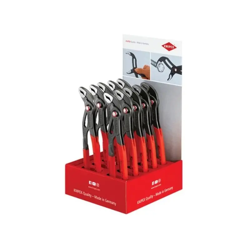 Knipex Cobra Quickset Waterpump Pliers Counter Display (10 x KPX8721250)
