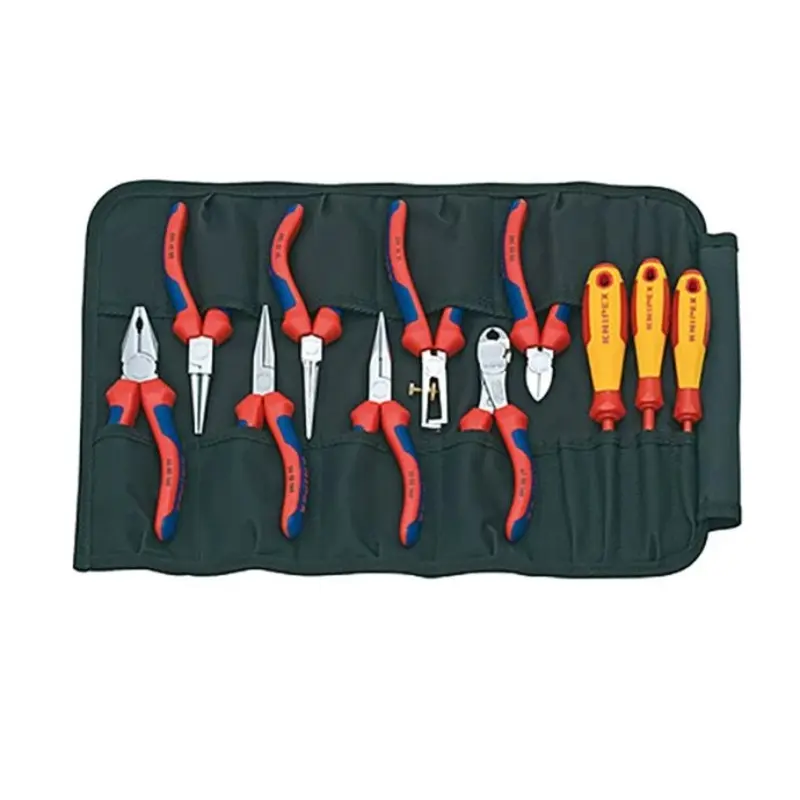 Knipex Pliers & Screwdriver Set in Tool Roll, 11 Piece