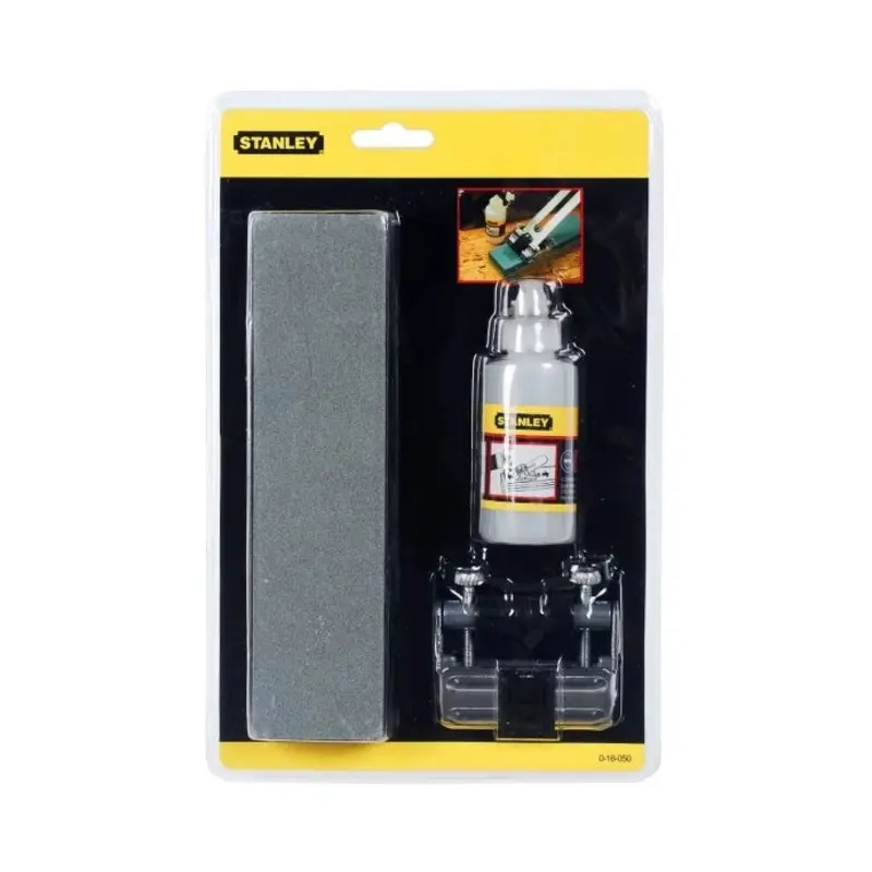 Stanley 0-16-050 Oilstone, Oil & Honing Guide Chisel 3 Piece Sharpening Set