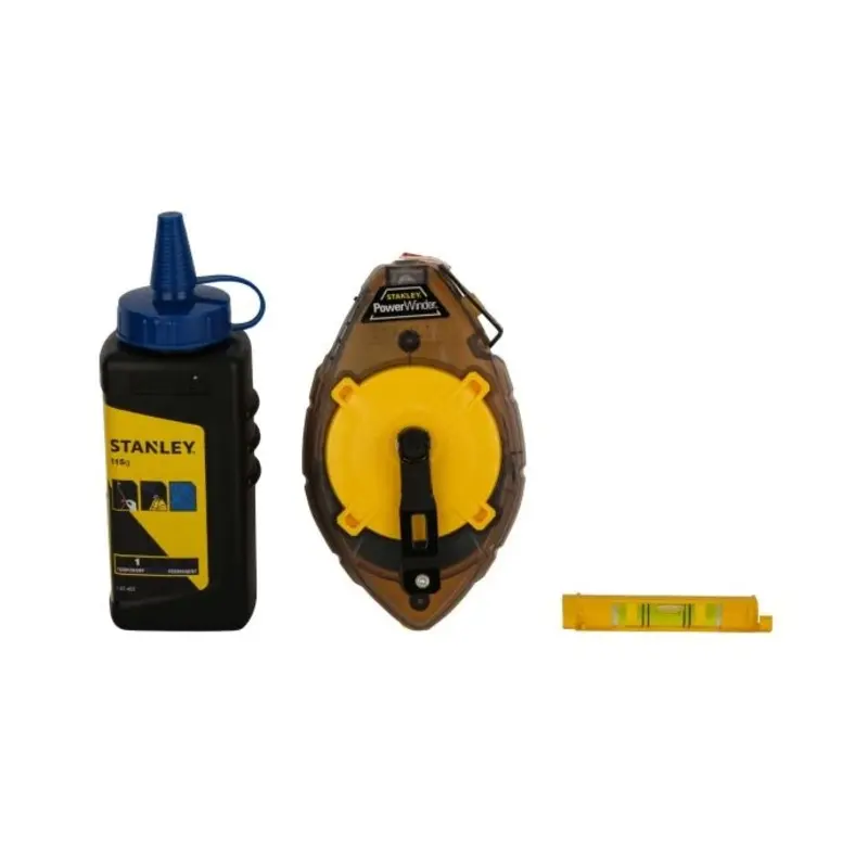 Stanley 0-47-465 30M Power Winder Chalk Line, Chalk & Level