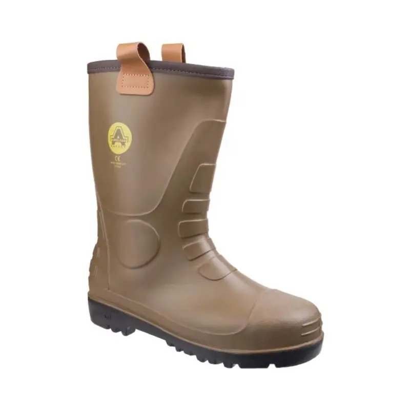 Amblers FS95 Waterproof PVC Pull on Safety Rigger Boot  - Colour: Tan