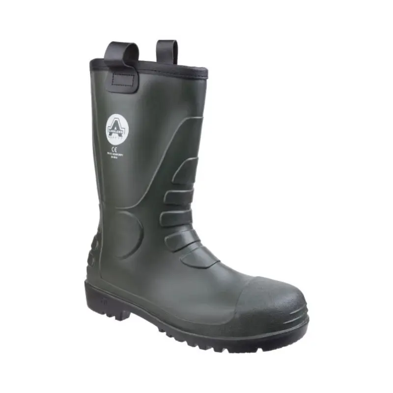 Amblers FS97 PVC Rigger Safety Boot  - Colour: Green