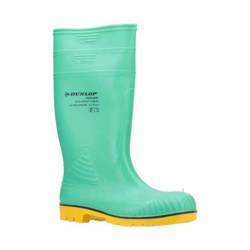 Dunlop Acifort HazGuard Safety Wellington  - Colour: Green/Black/Yellow