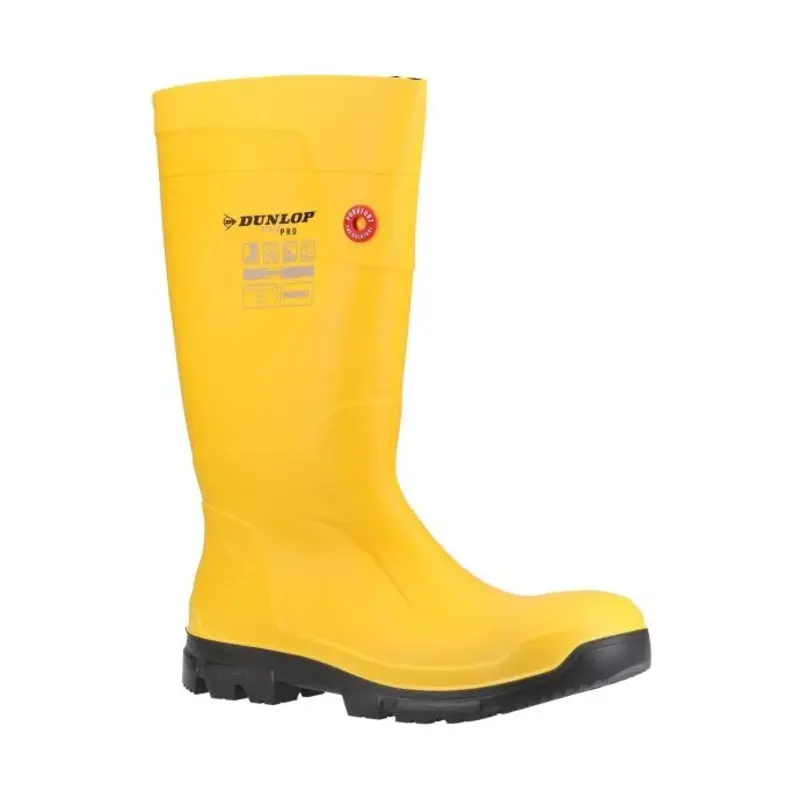 Dunlop Purofort FieldPRO Full Safety Wellington  - Colour: Yellow/Black