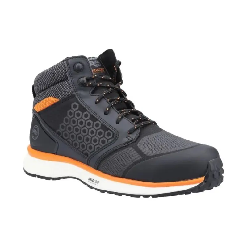 Timberland Pro Reaxion Mid Composite Safety Boot  - Colour: Black/Orange