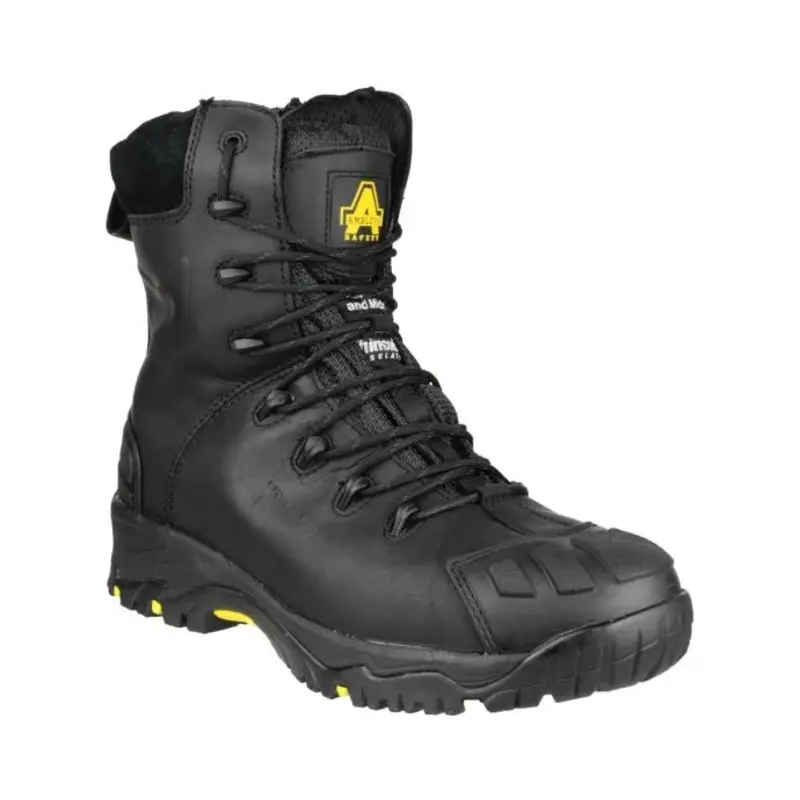 Amblers FS999 Hi Leg Composite Safety Boot With Side Zip  - Colour: Black