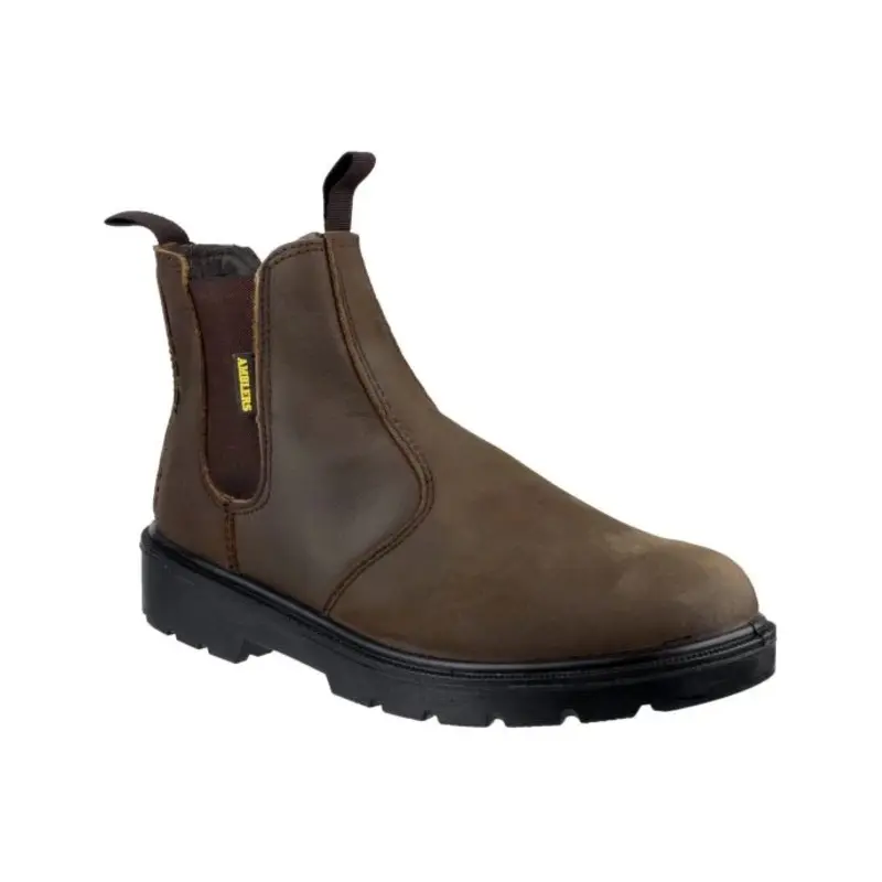 Amblers FS128 Hardwearing Pull On Safety Dealer Boot  - Colour: Brown