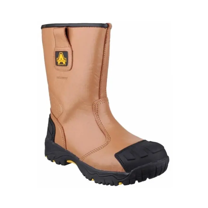 Amblers FS143 Waterproof pull on Safety Rigger Boot  - Colour: Tan