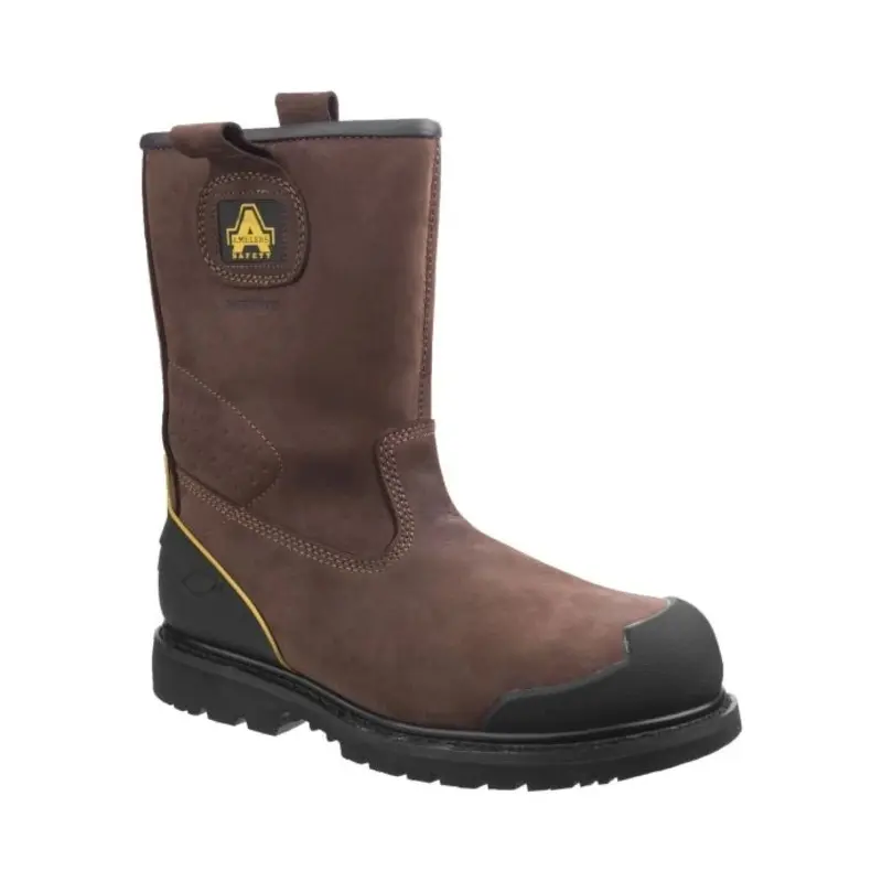 Amblers FS223 Goodyear Welted Waterproof Pull on Industrial Safety Boot  - Colour: Brown