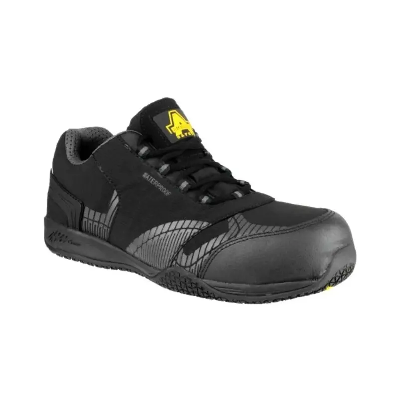 Amblers FS29C Waterproof Metal Free Non Leather Safety Trainer  - Colour: Black
