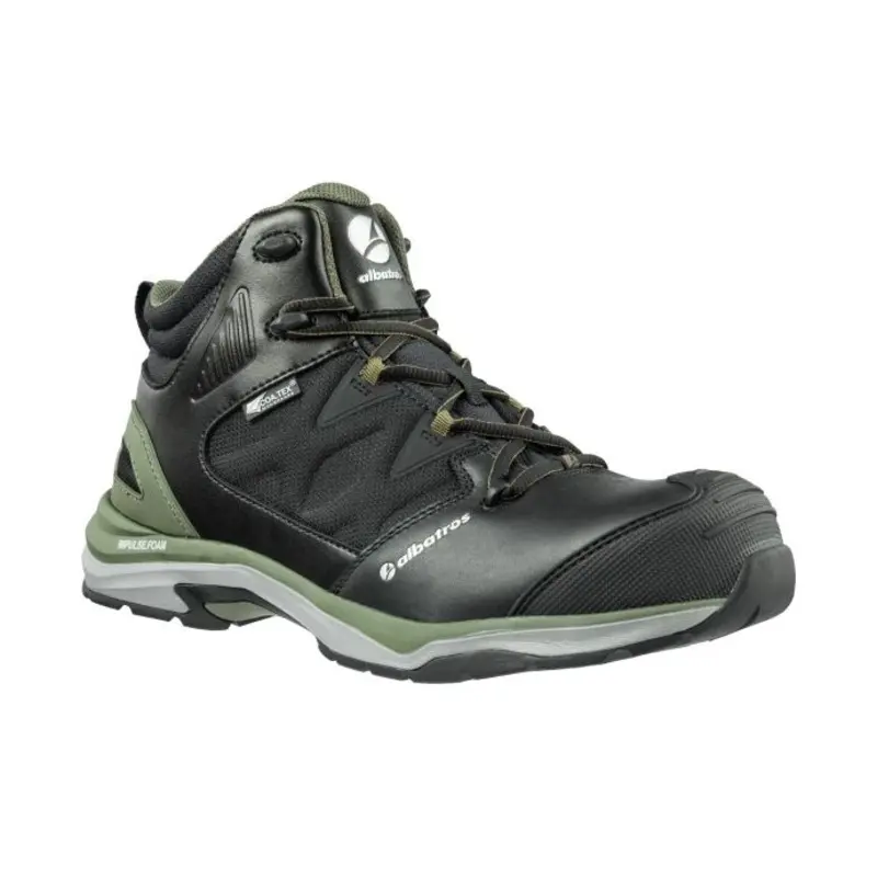 Albatros Ultratrail Olive Ctx Mid Safety Boot  - Colour: Black/Olive