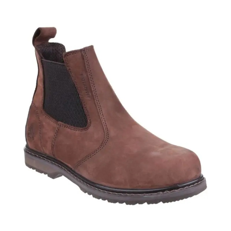 Amblers AS148 Sperrin Lightweight Waterproof Pull On Dealer Safety Boot  - Colour: Brown