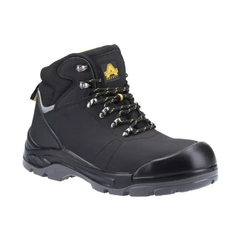 Amblers AS252 Lightweight Water Resistant Leather Safety Boot  - Colour: Black