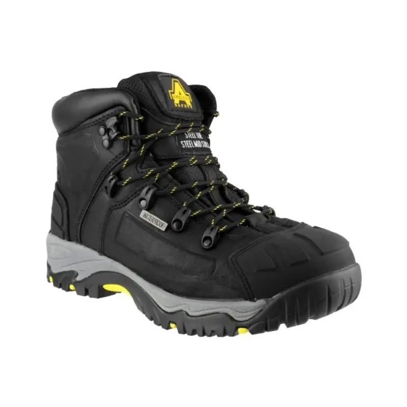 Amblers AS803 Waterproof Wide Fit Safety Boot  - Colour: Black