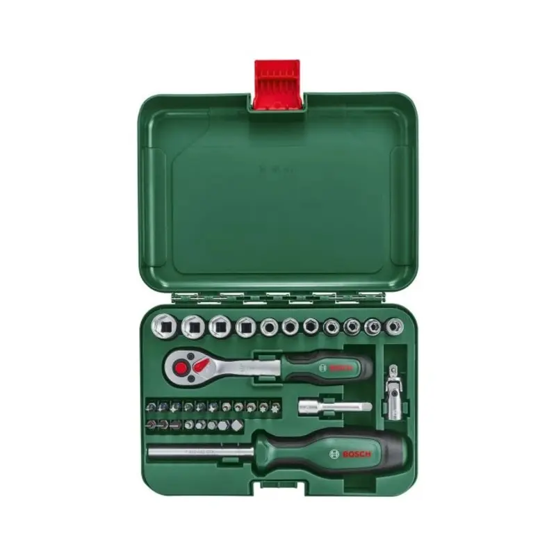 Bosch Home and Garden 1/4" Drive Socket Set 34pc in Case 1600A02BY1