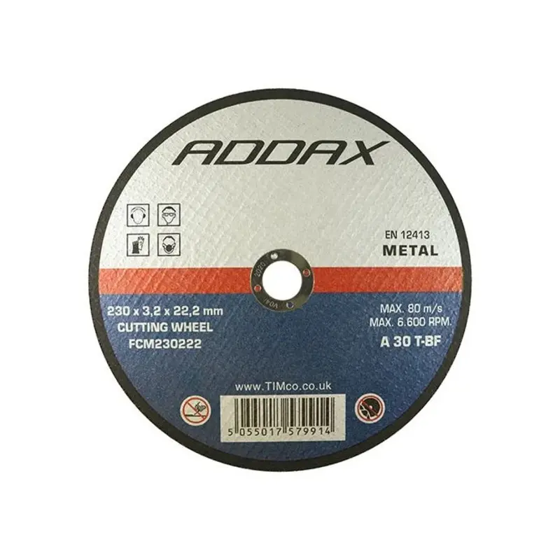 TIMCO B/Abrasive Flat Wheel Metal - 230 x 22.2 x 3.2 - Pack of 25 Pieces