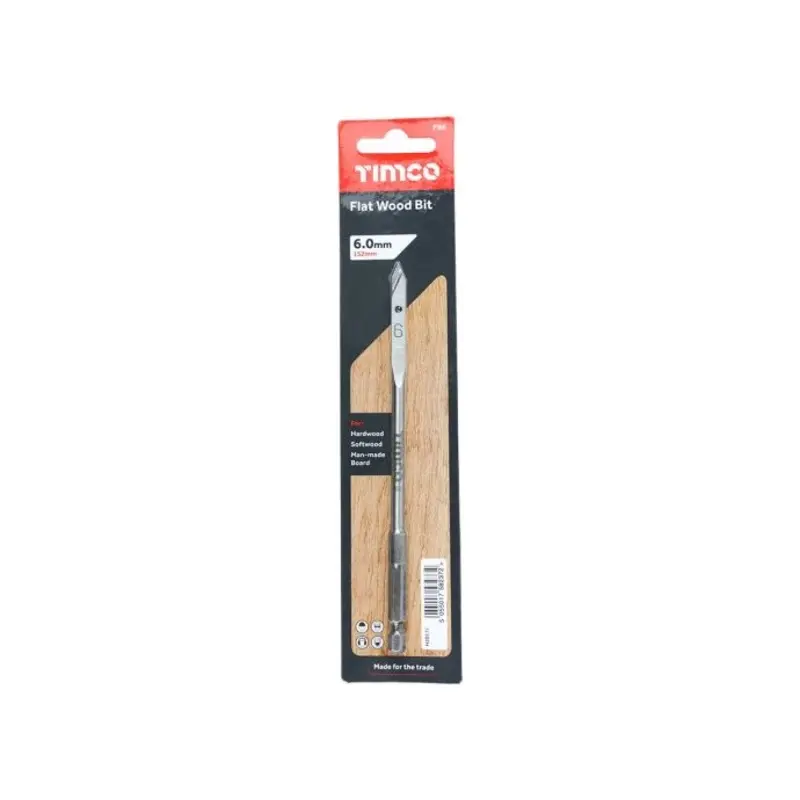 TIMCO Flat Wood Bits - 6.0 x 152