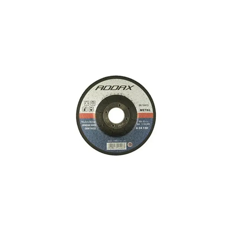 TIMCO B/Abrasive Depressed Metal - 115 x 22.2 x 6.4 - Pack of 25 Pieces
