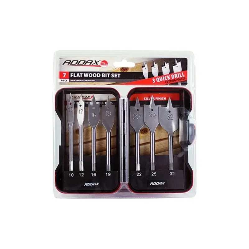 TIMCO Flat Wood Bit Set - 7pc
